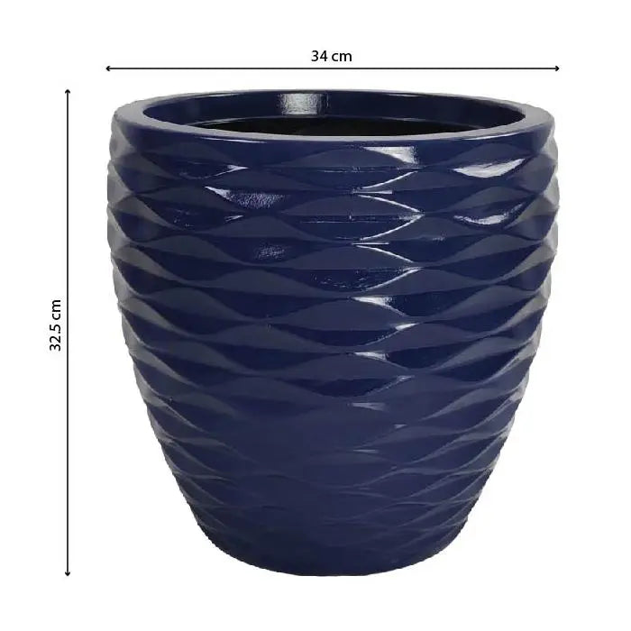 Medium Tharabar Planter Dark Blue 34x34x32.5