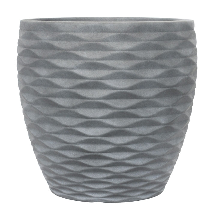 Large Teak Planter Overcast Grey 43x43x41