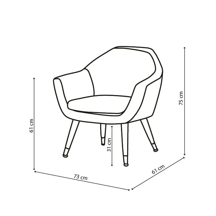 Lounge Armchair Velvet Green