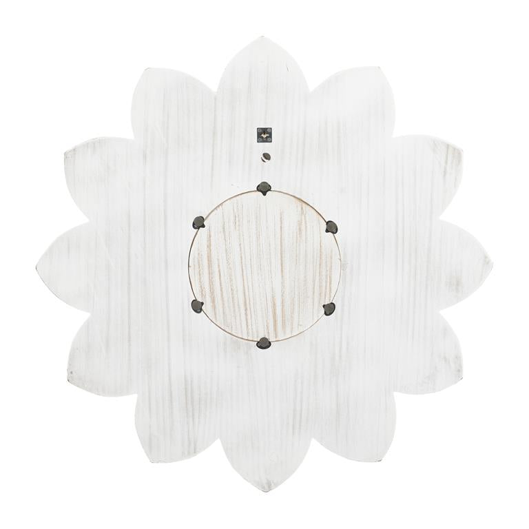 White Wood Vintage Wall Mirror 47.5"D