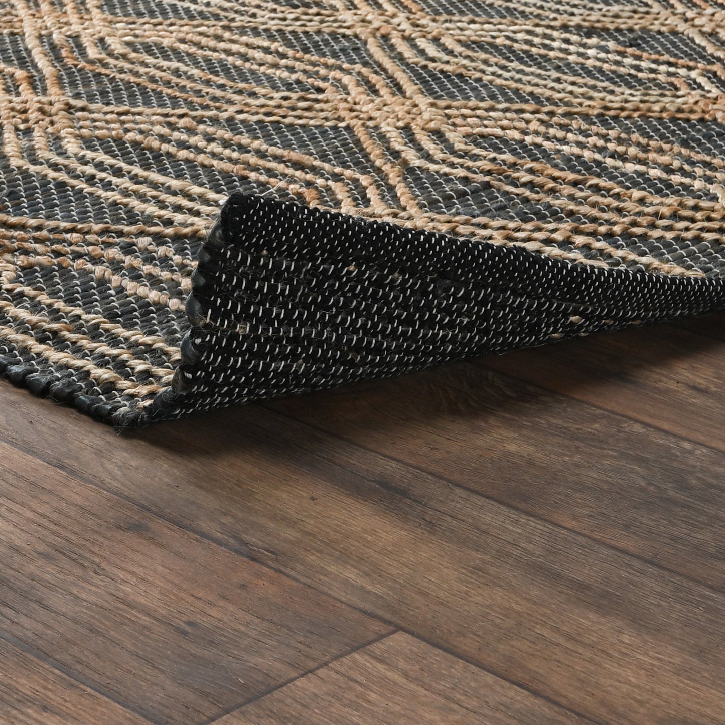 Tustin Blue Charcoal Natural Rug 8x10