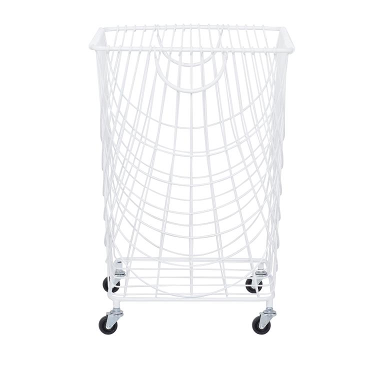 White Metal Industrial Storage Cart 17"W,24"H