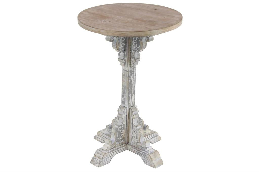 Gray Wood Farmhouse Accent Table 15"W,23"H