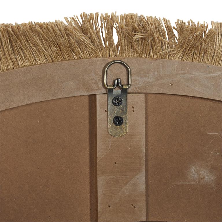 Beige MDF Bohemian Wall Mirror 38"D