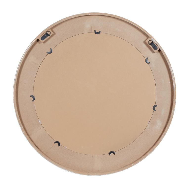 White Wood Farmhouse Wall Mirror 34"W, 34"H