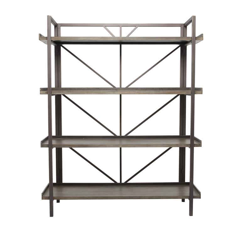 Brown Metal Industrial Shelving Unit 48" X 16" X 59"
