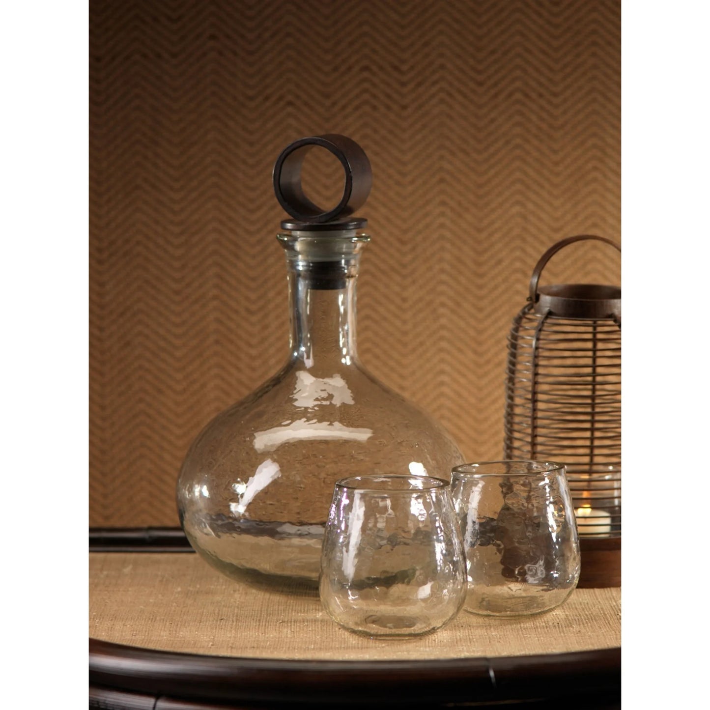 Hammered Stemless All Purpose Glass