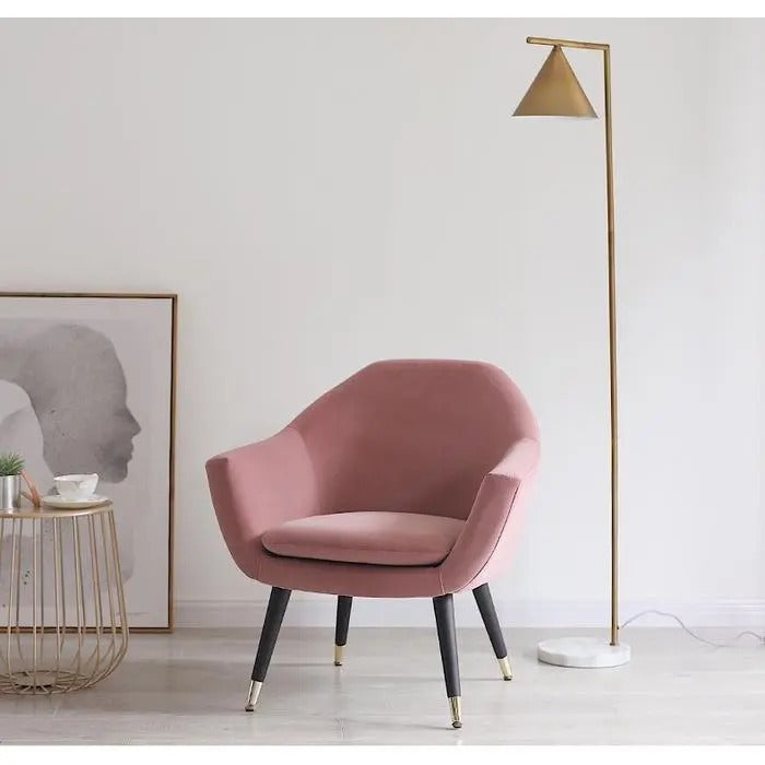 Lounge Armchair Velvet Pink