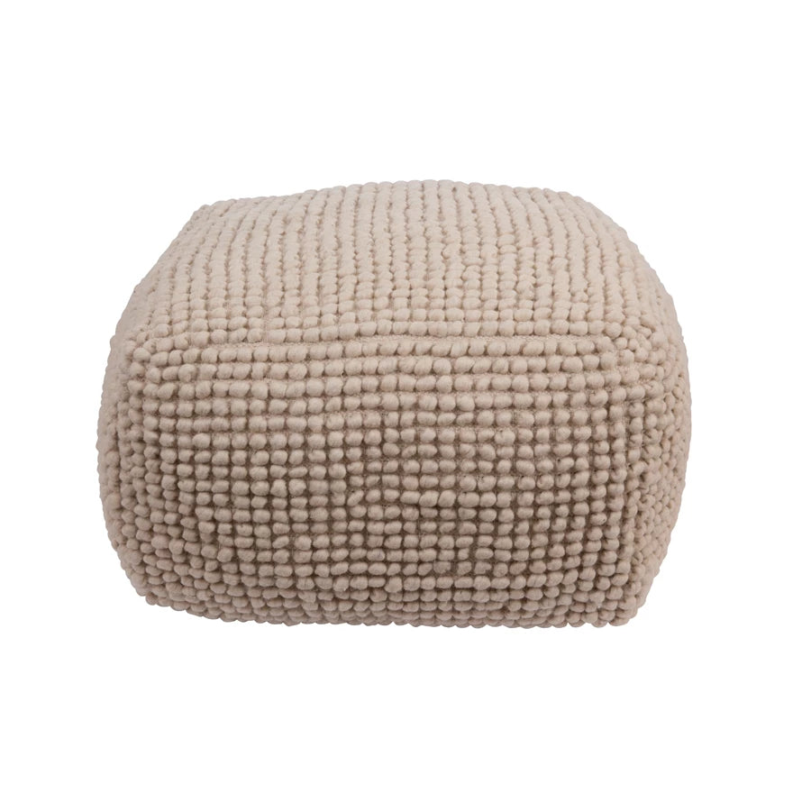 New Zealand Wool Pouf