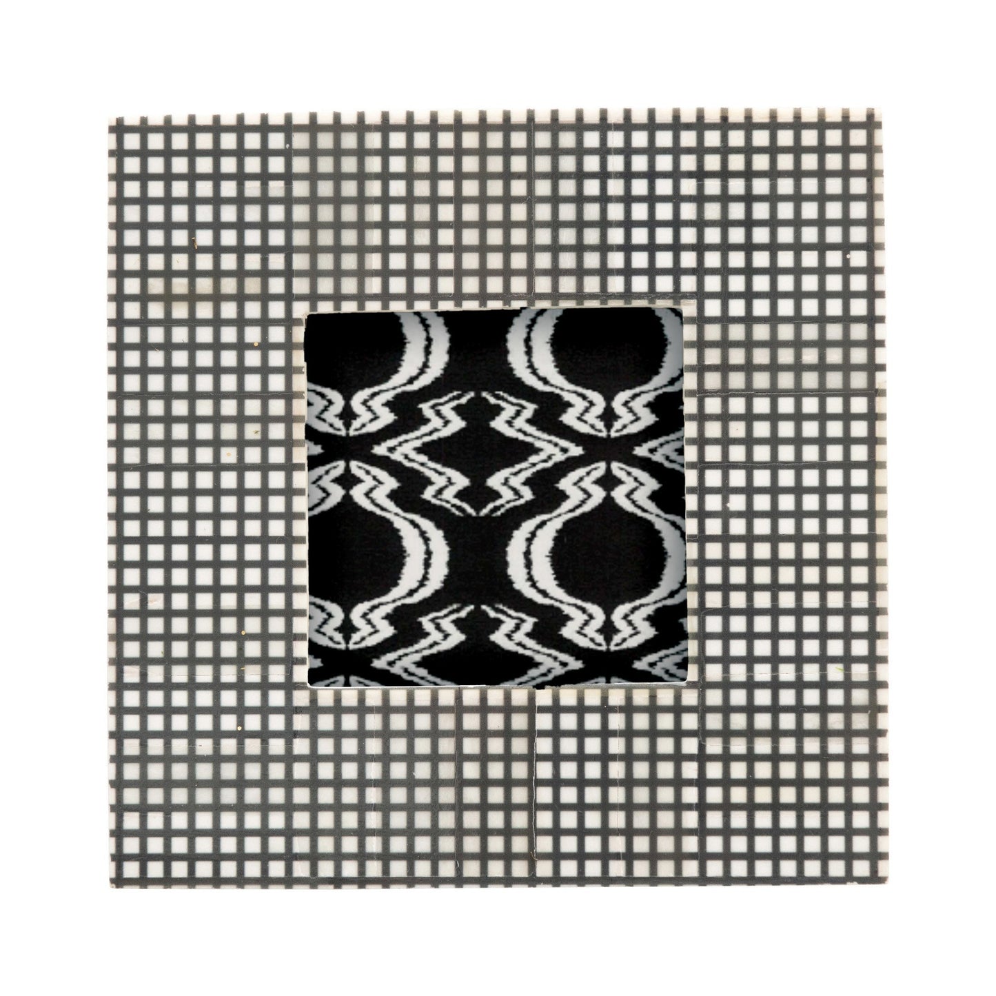 4x4" Photo Frame with Checked Pattern