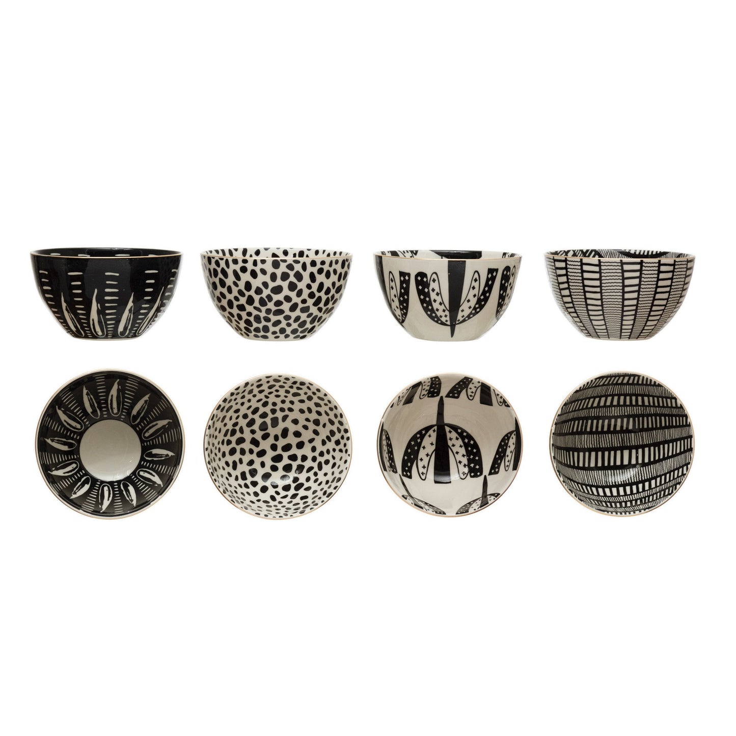 5" Stoneware Bowl with Pattern