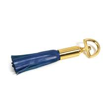 Blue Royal Leather Tassel Bottle Opener