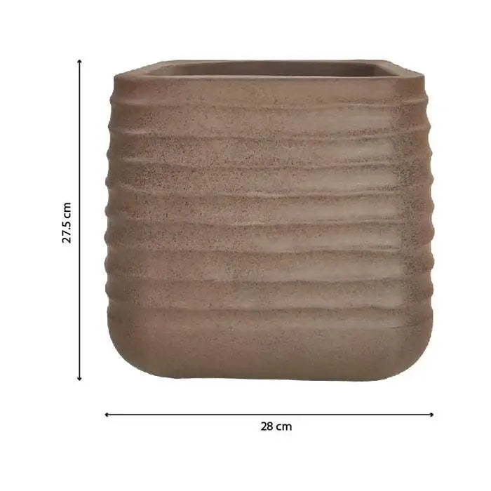 Small Jason Planter Clay Rust 28x28x27.5