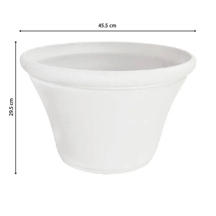 Large Tower Planter Matte Ivory 45.5x45.5x29.5
