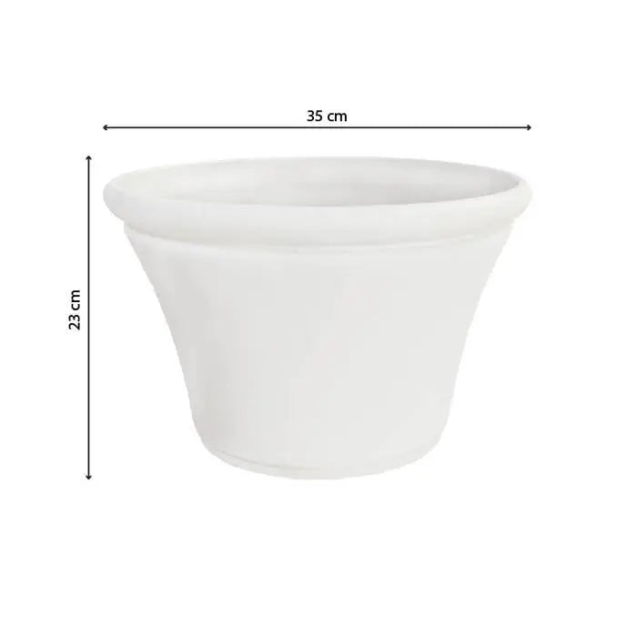 Small Tower Planter Matte Ivory 35x35x23