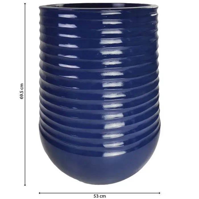 Large Norman Planter Dark Bleu 53x53x69.5