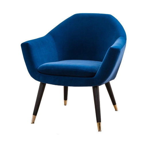 Lounge Armchair Velvet Blue