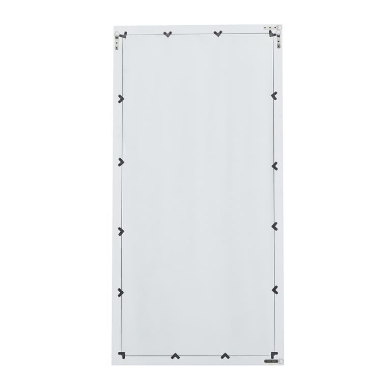 White Wood Contemporary Wall Mirror 33"W,65"H