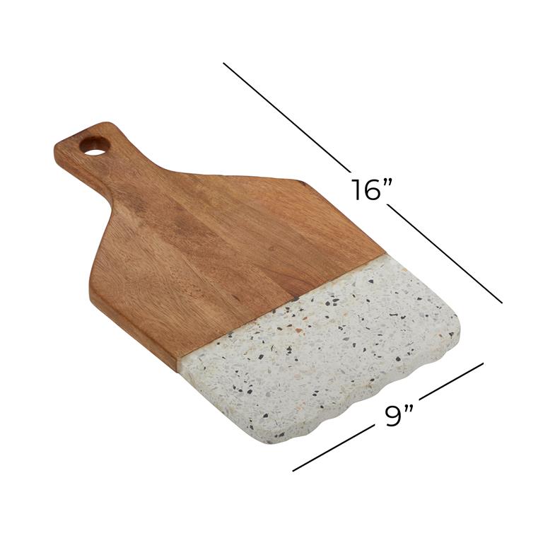 Terracotta Wood Contemporary Chopping Board 9"W, 16"H