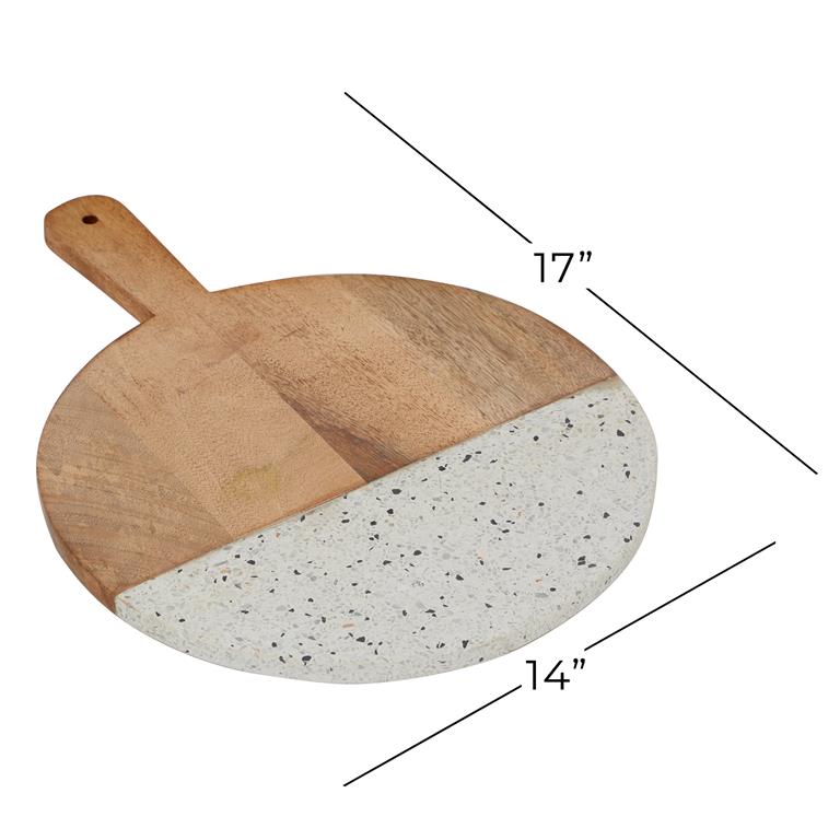 Terracotta Wood Chopping Board 14"W, 17"H