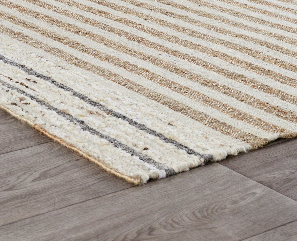 Pego Stripe Natural Multi 5x8 Rug