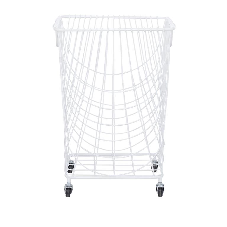 White Metal Industrial Storage Cart 17"W,24"H