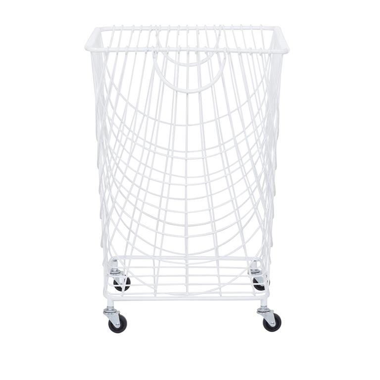 White Metal Industrial Storage Cart 17"W,24"H