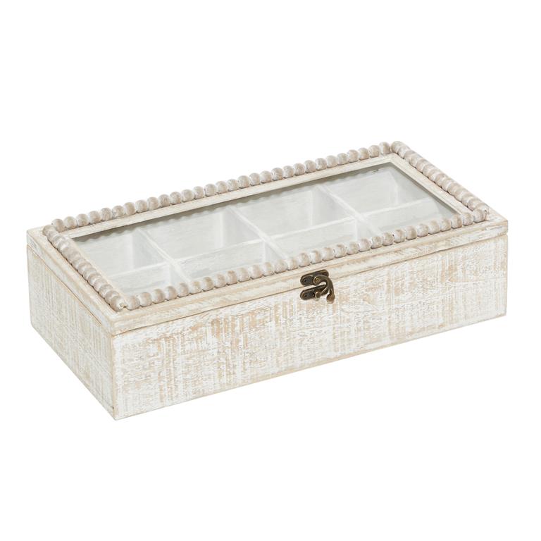 White Wood Farmhouse Box 4 x 16 x 8