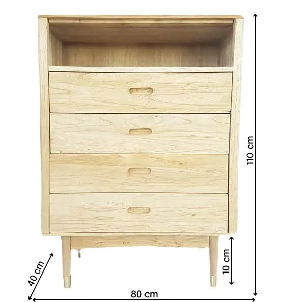 Moderna 4 Drawer Dresser