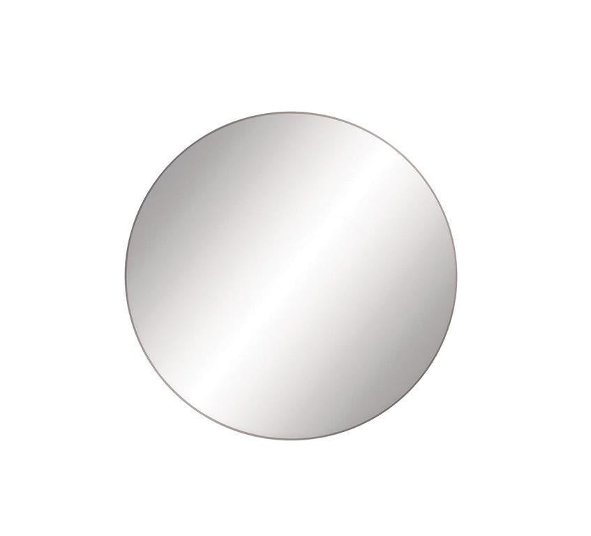 Oversized Black Contemporary Wood Wall Mirror, 36 in. x 36