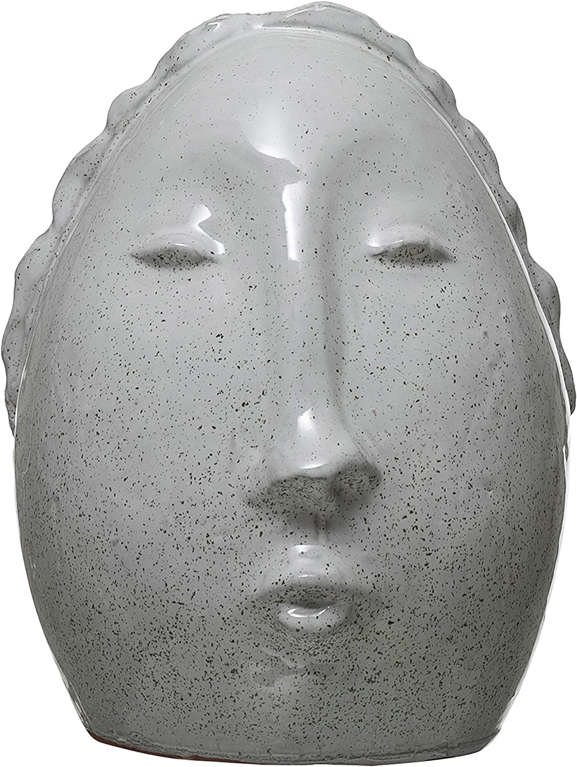 TerraCotta Face Vase 7"