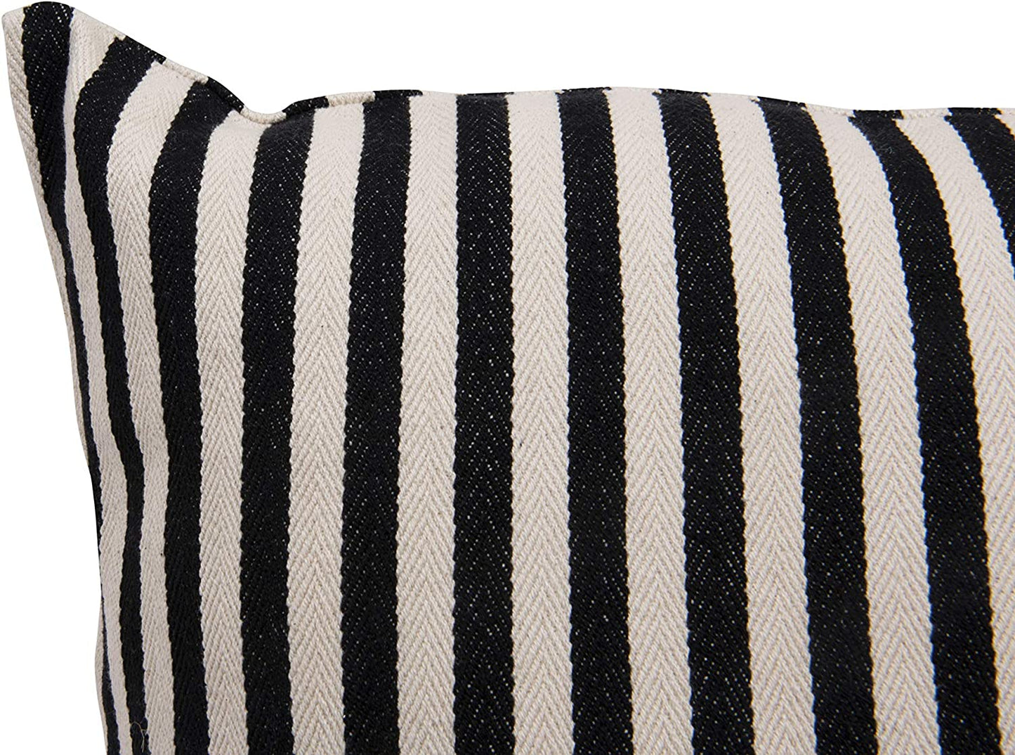 26" Woven Cotton Striped Pillow