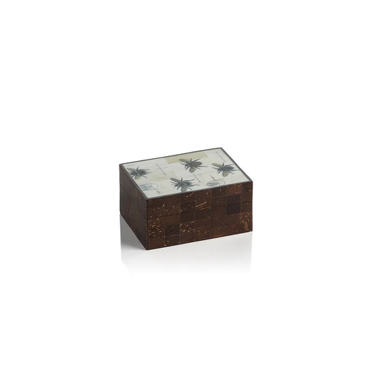 Bee Design Coconut & Bone Wood Box