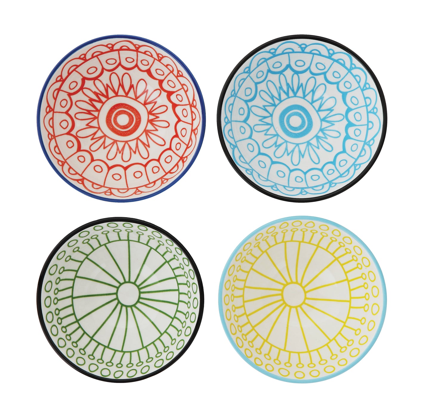 Hand Stamped Stoneware Bowl