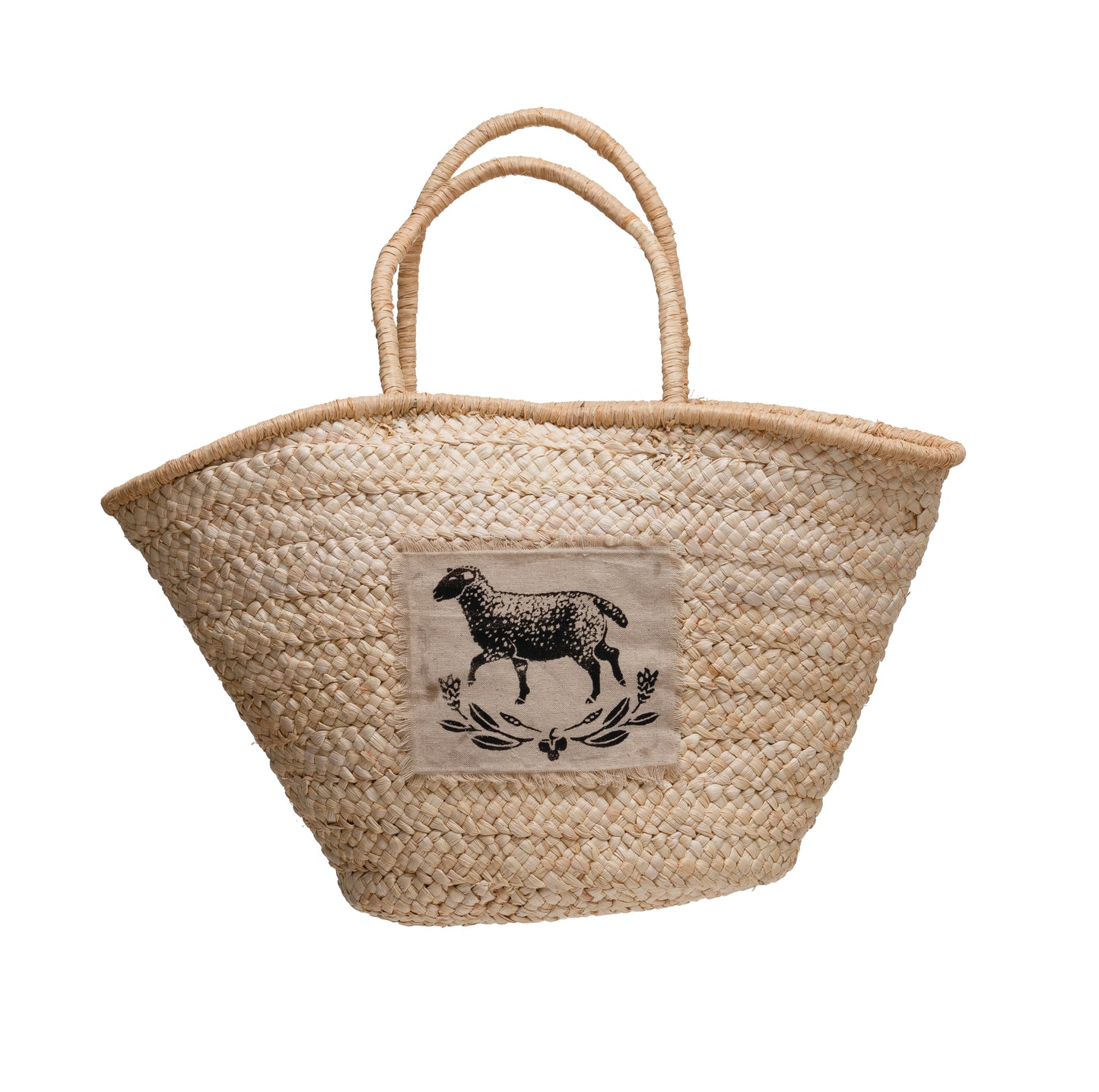Handles and Fabric Sheep Patch Totes