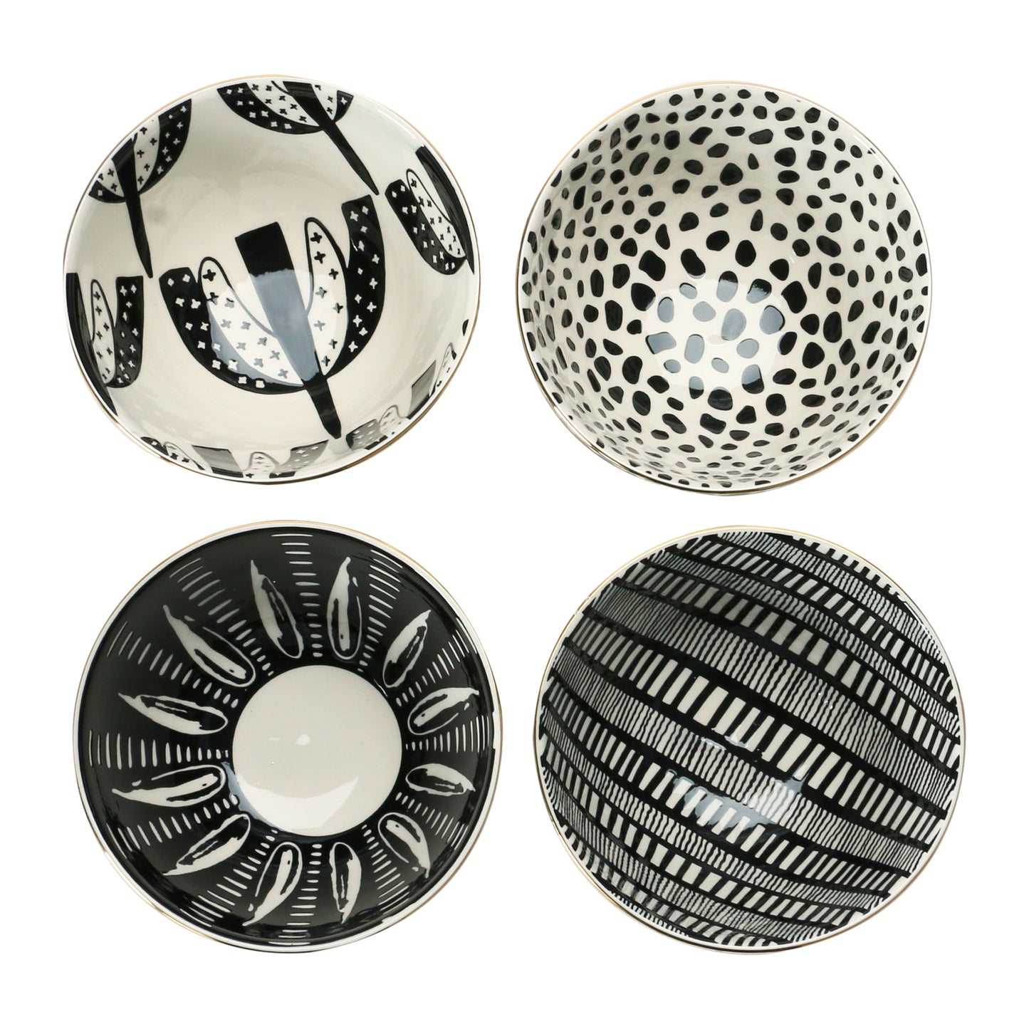 5" Stoneware Bowl with Pattern