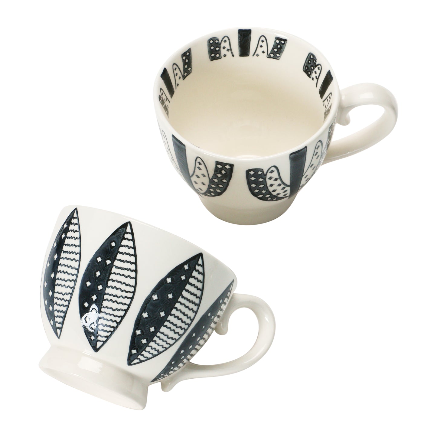 16 oz Stoneware Mug with Pattern