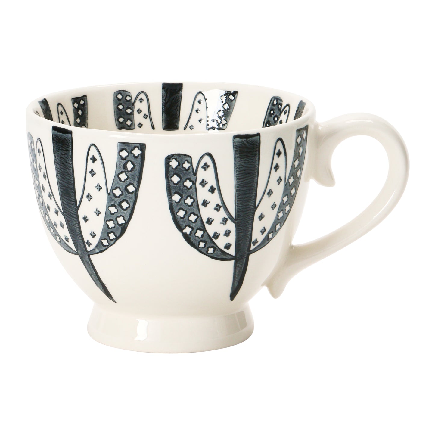 16 oz Stoneware Mug with Pattern