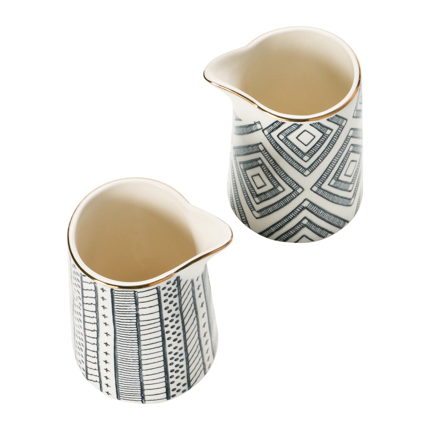 8oz Stoneware Creamer with Pattern