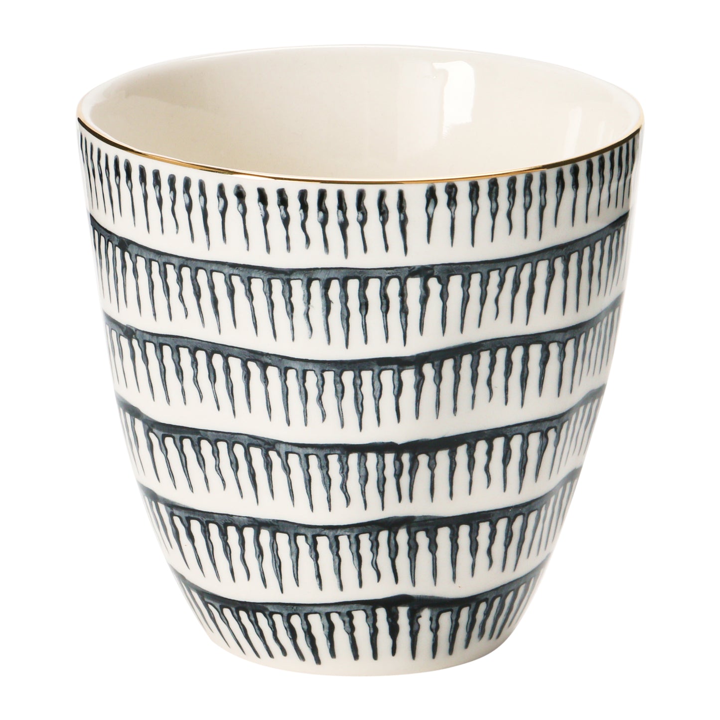 Stoneware Cup With Pattern 3-5/8" L