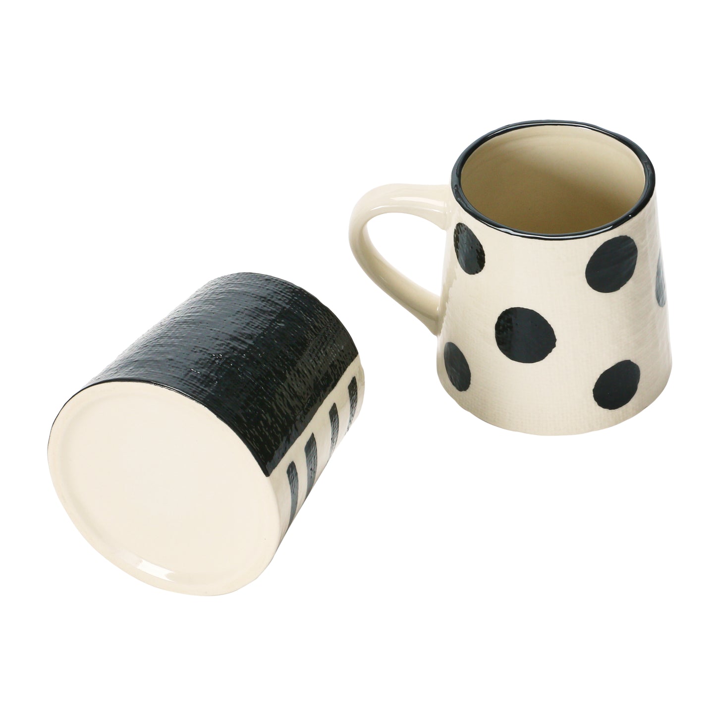 Hand-Painted Mug with Linen Texture
