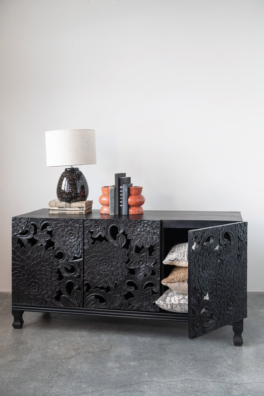 Wood cabinet with Glass Door