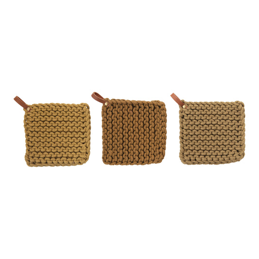 8" Hand Crocheted pot holder