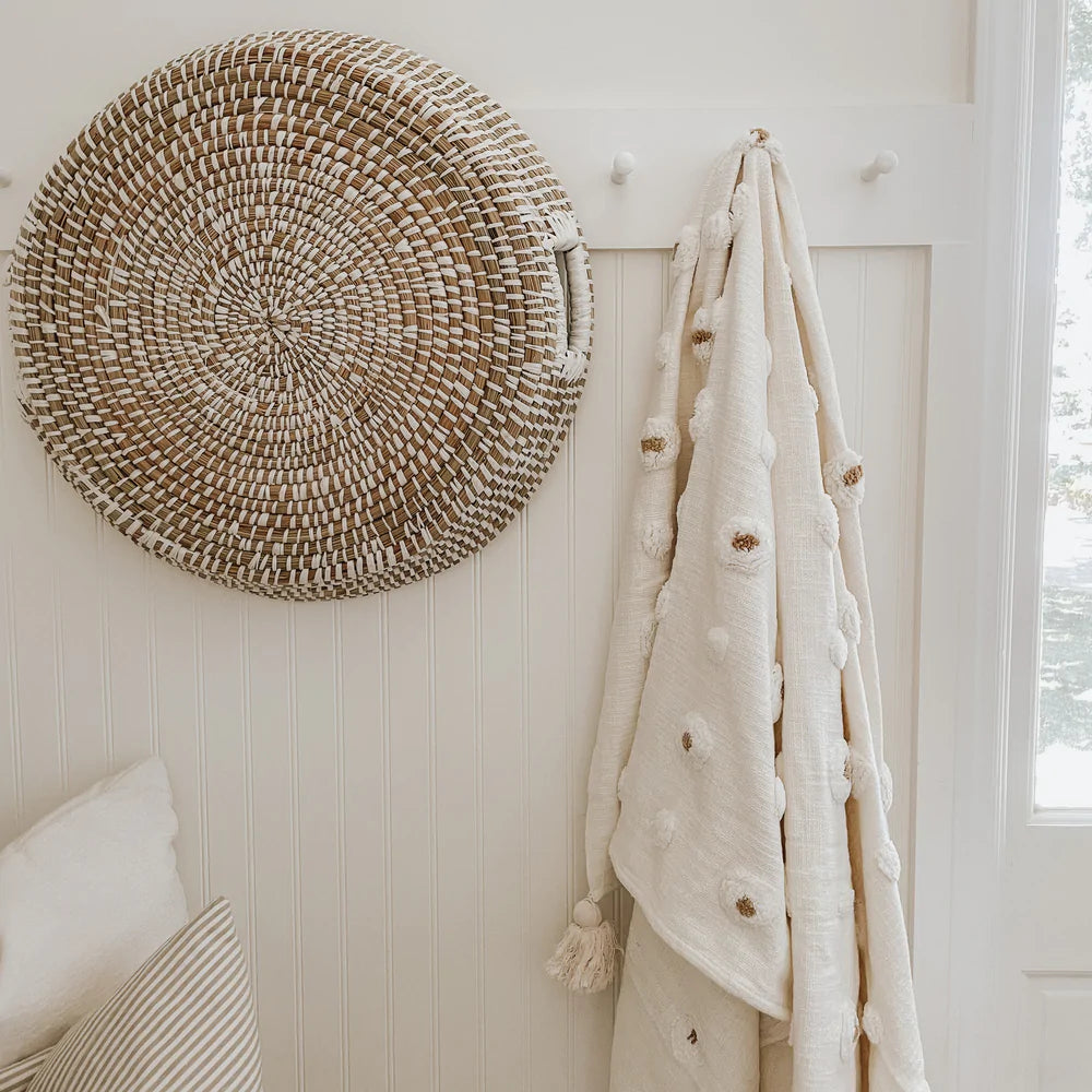 Cotton Tufted Throw with Tassels