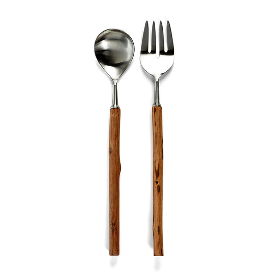 Rosewood Set Salad Servers