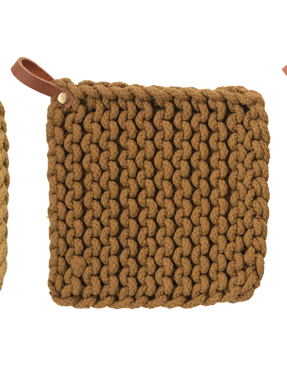 8" Hand Crocheted pot holder