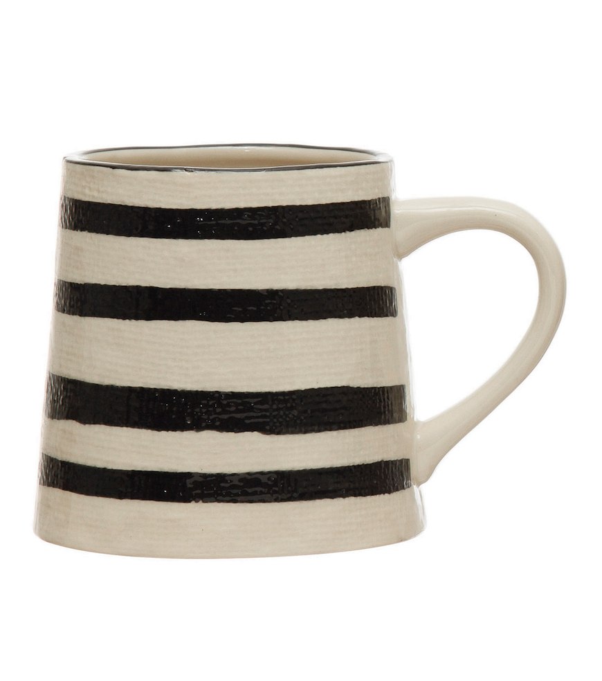 Hand-Painted Mug with Linen Texture