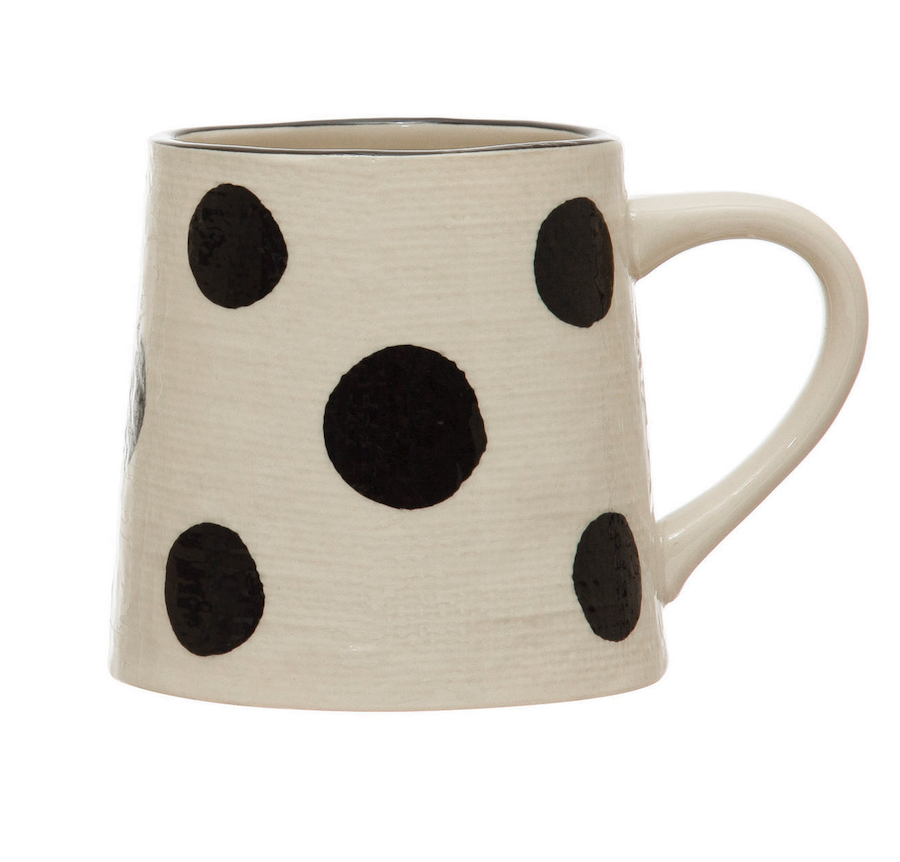 Hand-Painted Mug with Linen Texture
