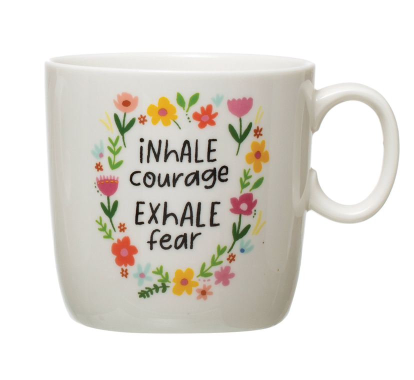 12 oz Stoneware Mug with Motivational Saying