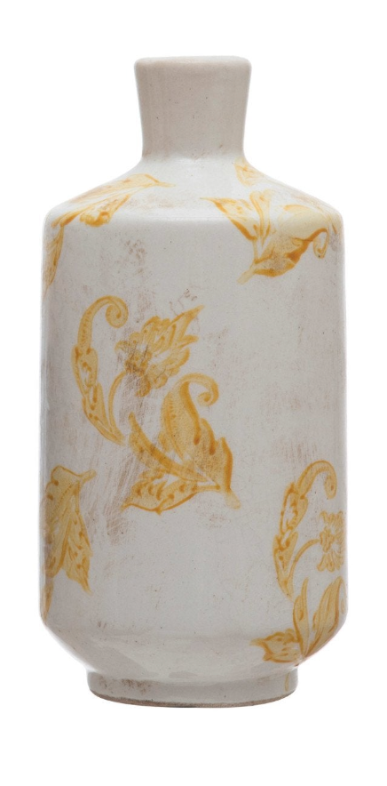 4" Terracotta Vase with Pattern